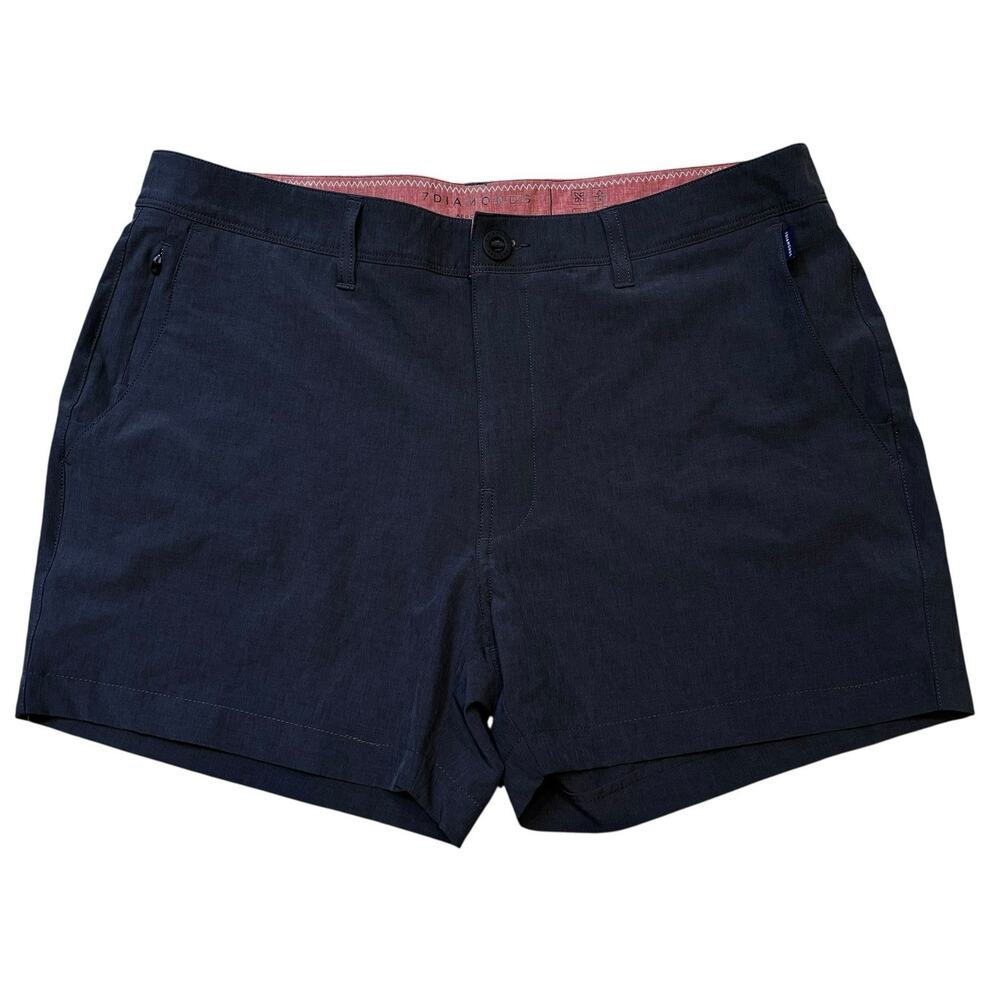 7 Diamonds Aeroplane Dark Gray Performance Shorts 35x5 Stretch**